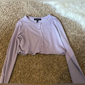 Small crop lavender cardigan